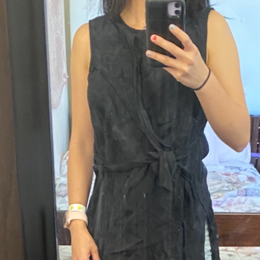 Zara long black top